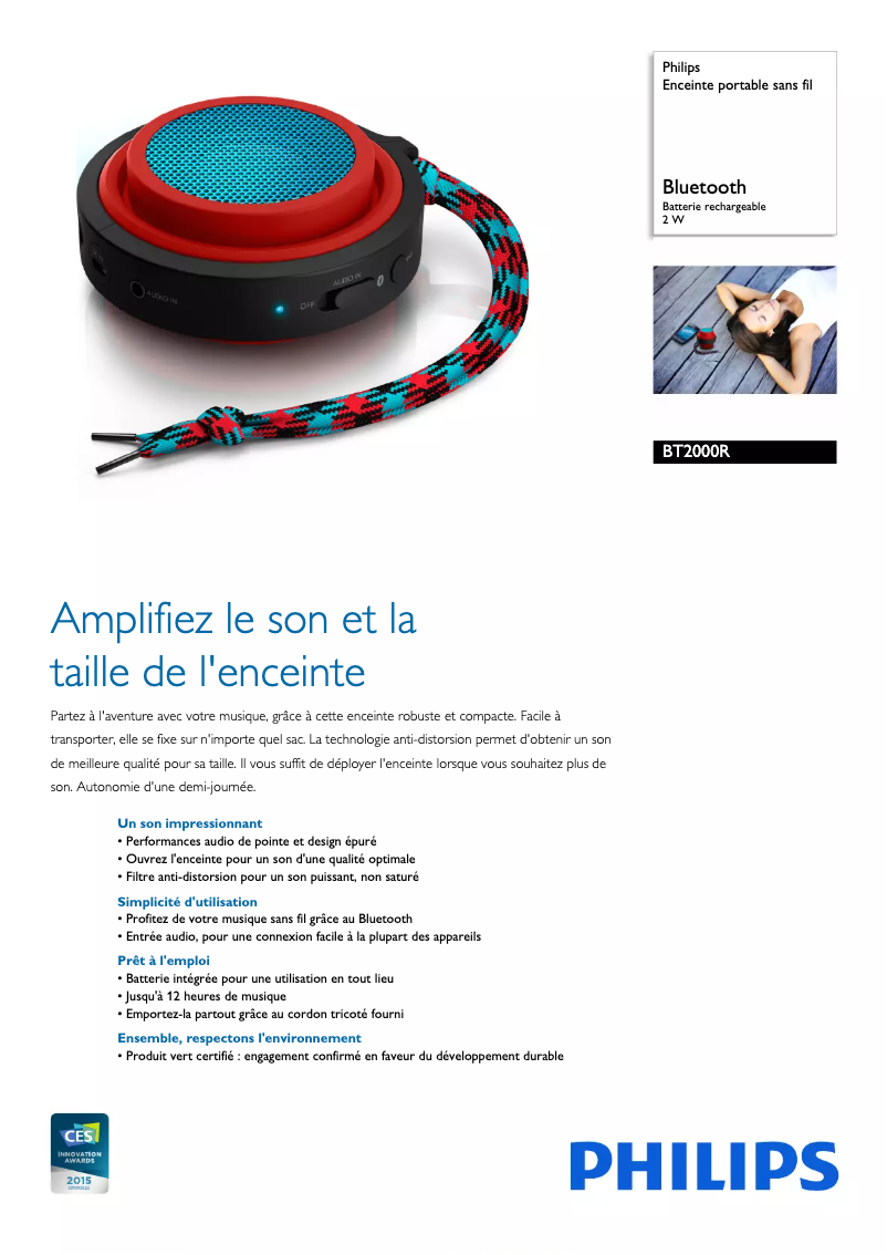 Imagen de la primera página del manual del dispositivo BT2000R