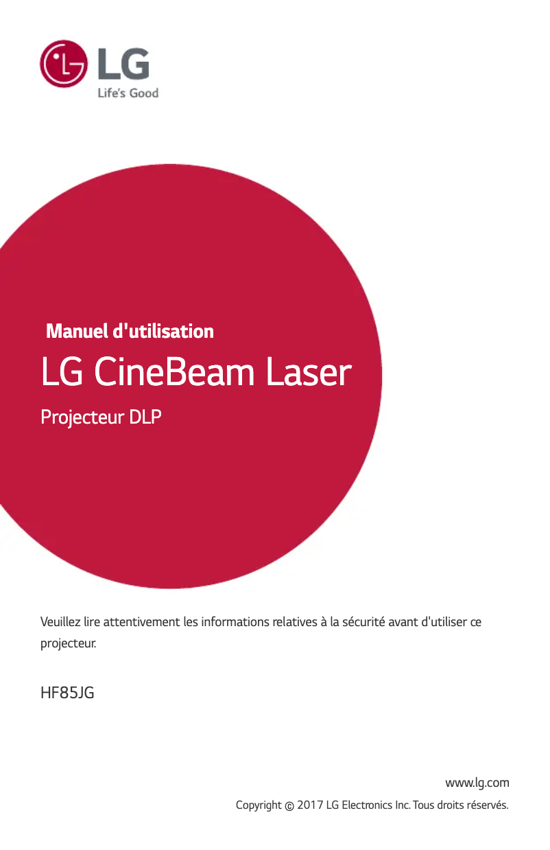 Página nº 1 - Manual de usuario LG CineBeam Laser HF85JG