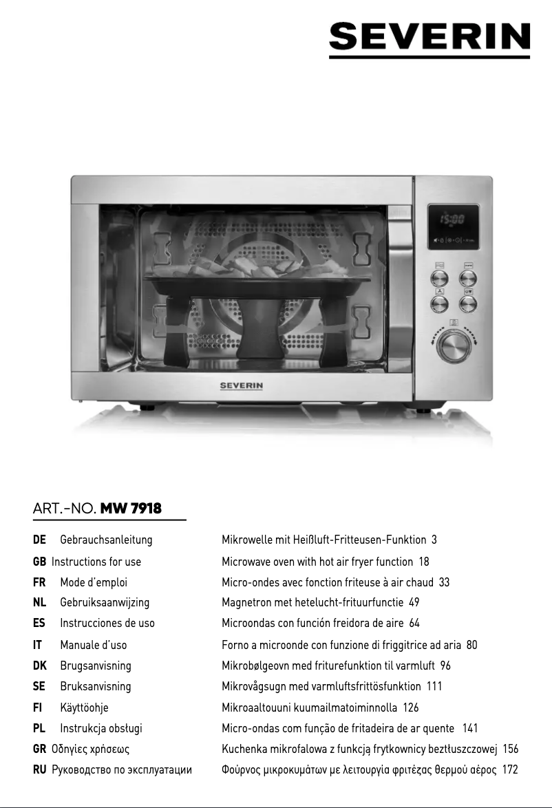 Página 1 del manual Manual de usuario Severin MW 7918