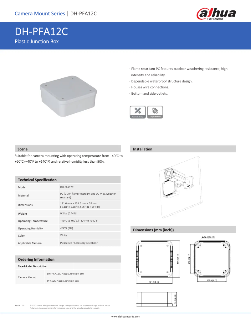 Imagen de la primera página del manual del dispositivo PFA12C