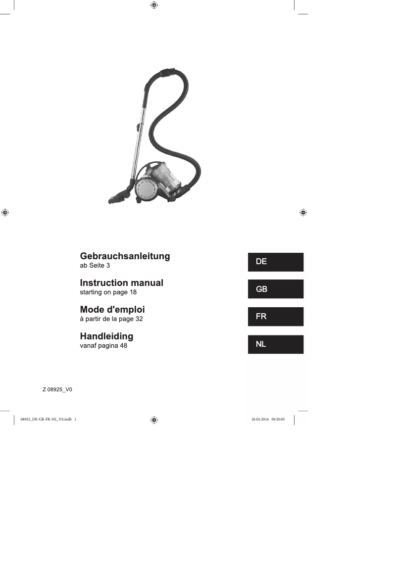 Imagen de la primera página del manual del dispositivo Z 08925