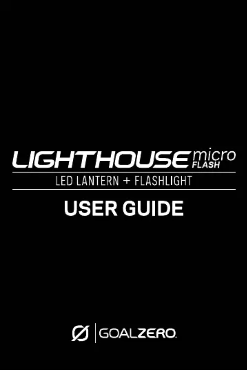 Página 1 del manual Manual de usuario Goal Zero Lighthouse Micro