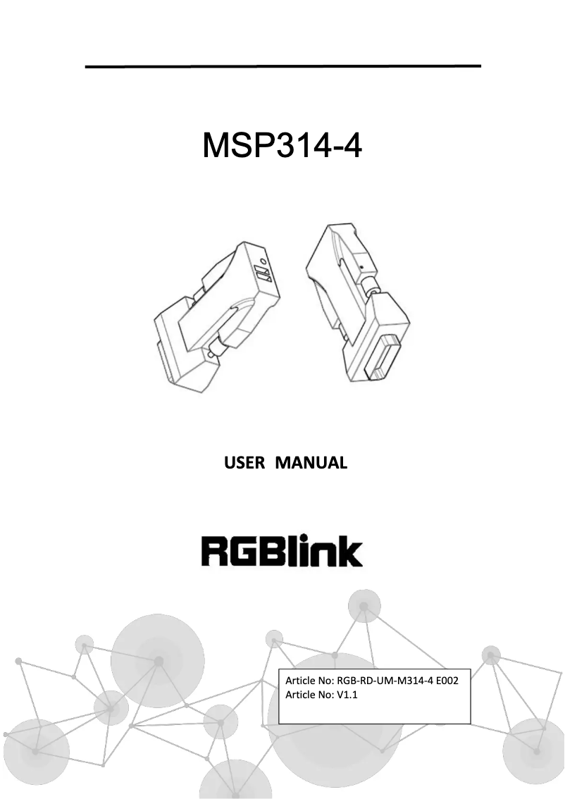 Página 1 del manual Manual de usuario RGBlink MSP314-4
