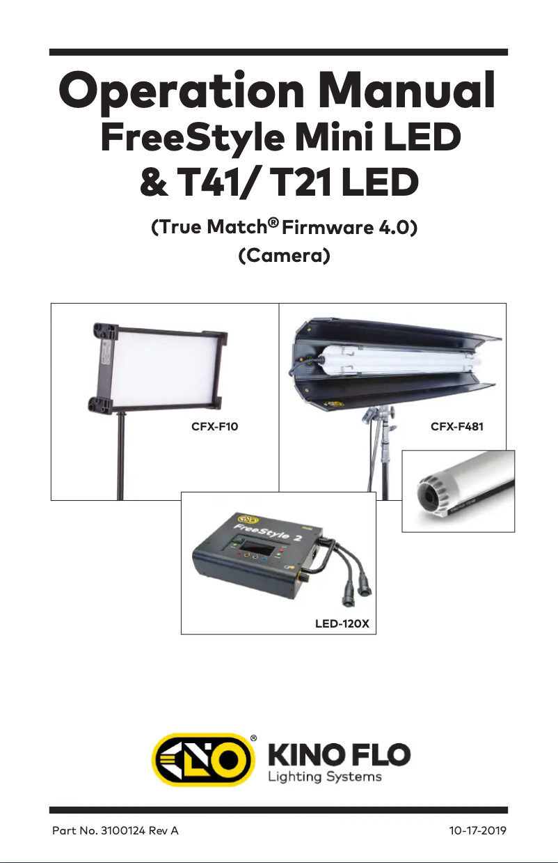 Página nº 1 - Manual de usuario Kino Flo FreeStyle Mini