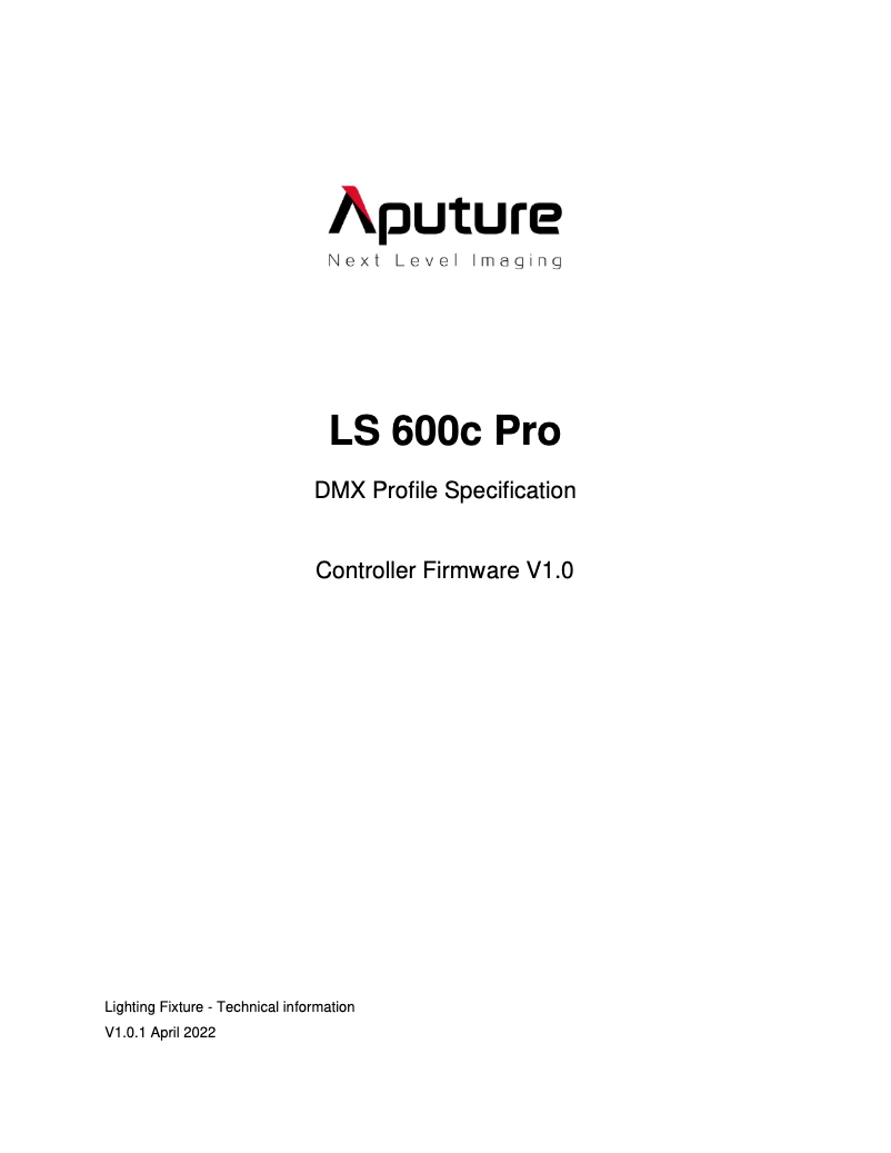 Página 1 del manual Manual de usuario Aputure LS 600C Pro
