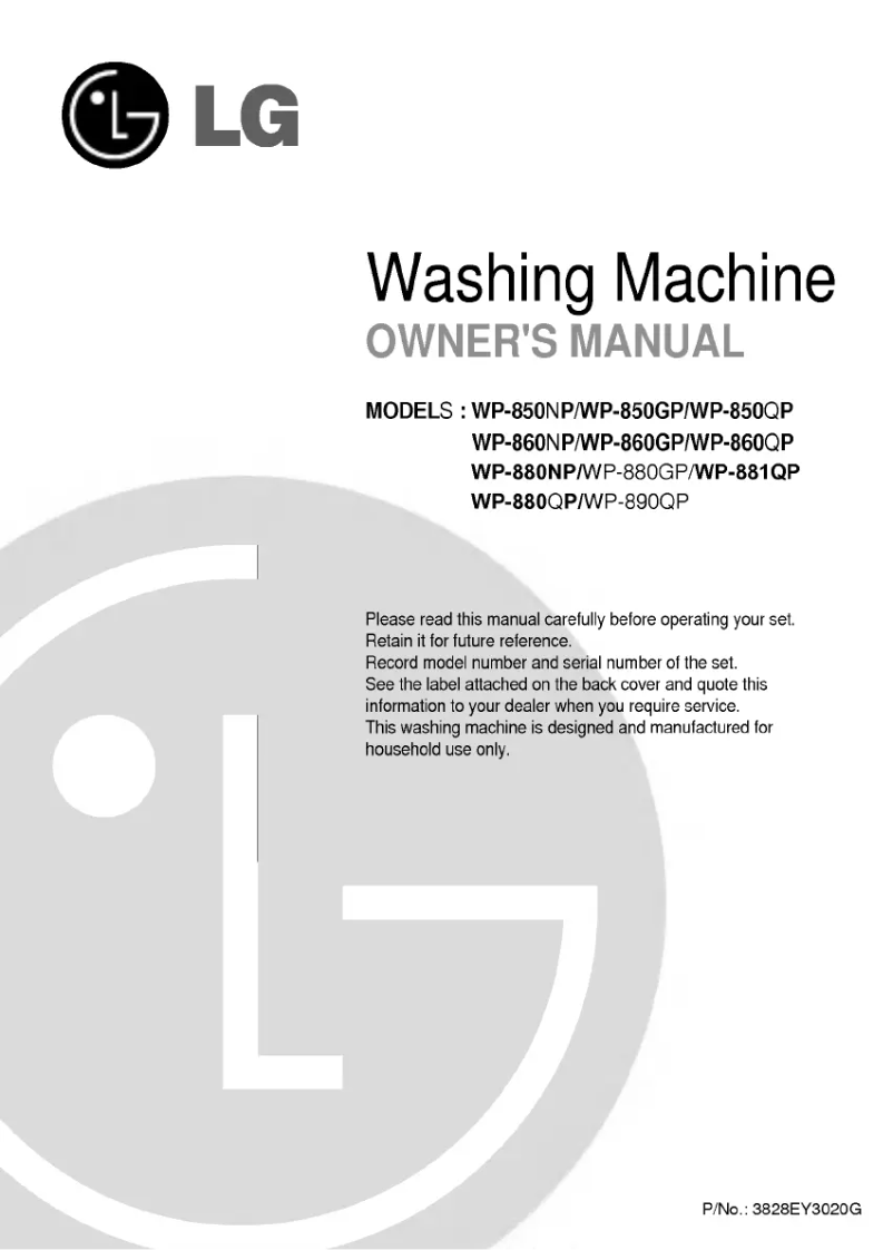 Imagen de la primera página del manual del dispositivo WP-850NP