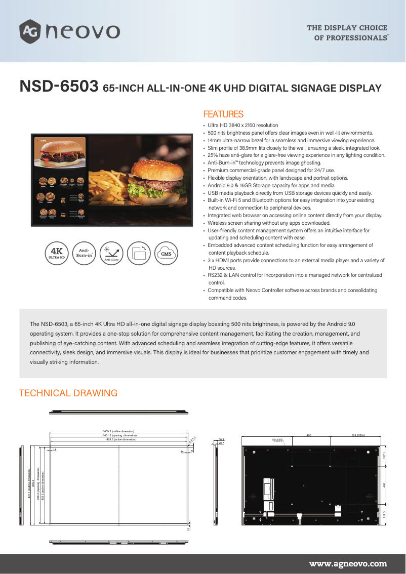 Imagen de la primera página del manual del dispositivo NSD-6503