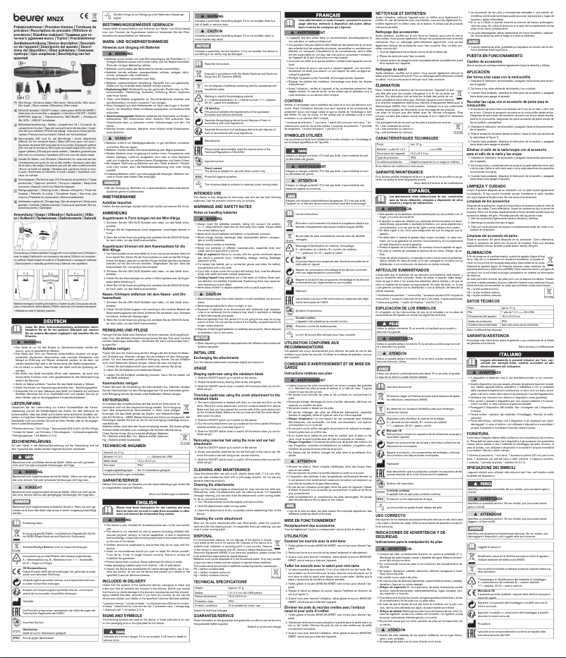 Página 1 del manual Manual de usuario Beurer MN2X