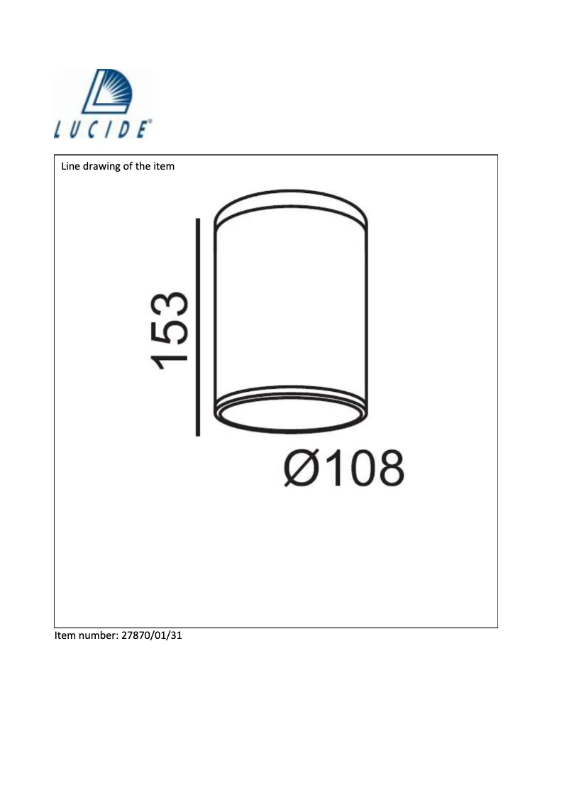 Página 1 del manual Manual de usuario Lucide Tubix