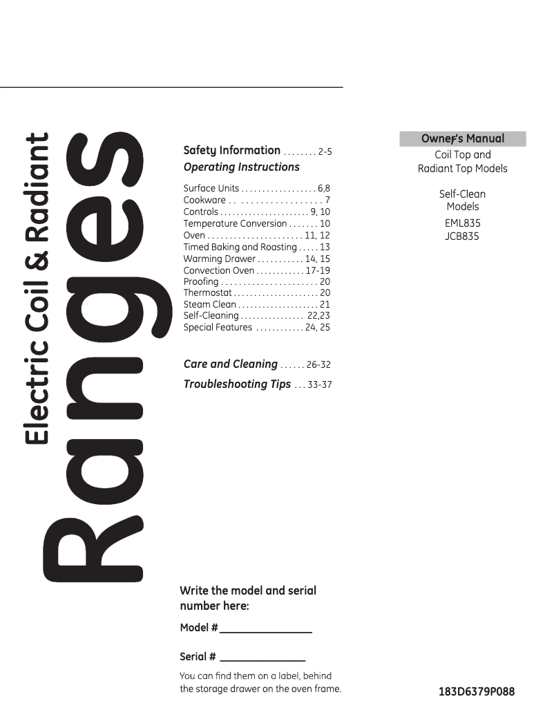 Página 1 del manual Manual de usuario Mabe EML835BBF0