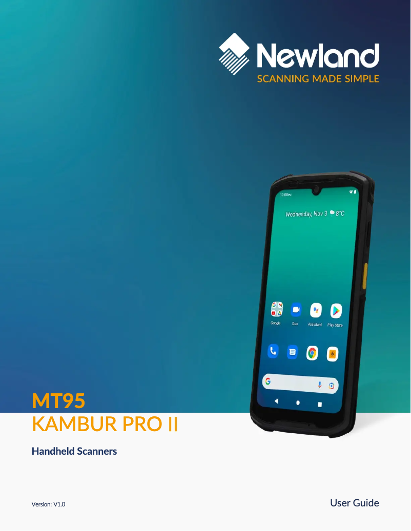 Imagen de la primera página del manual del dispositivo MT95 Kambur Pro II