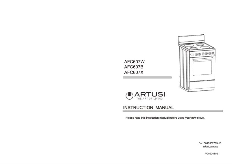 Imagen de la primera página del manual del dispositivo AFC607