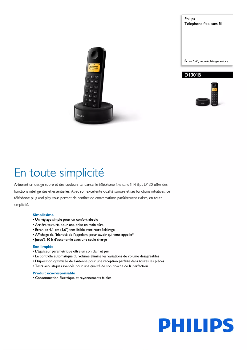 Imagen de la primera página del manual del dispositivo D1301B