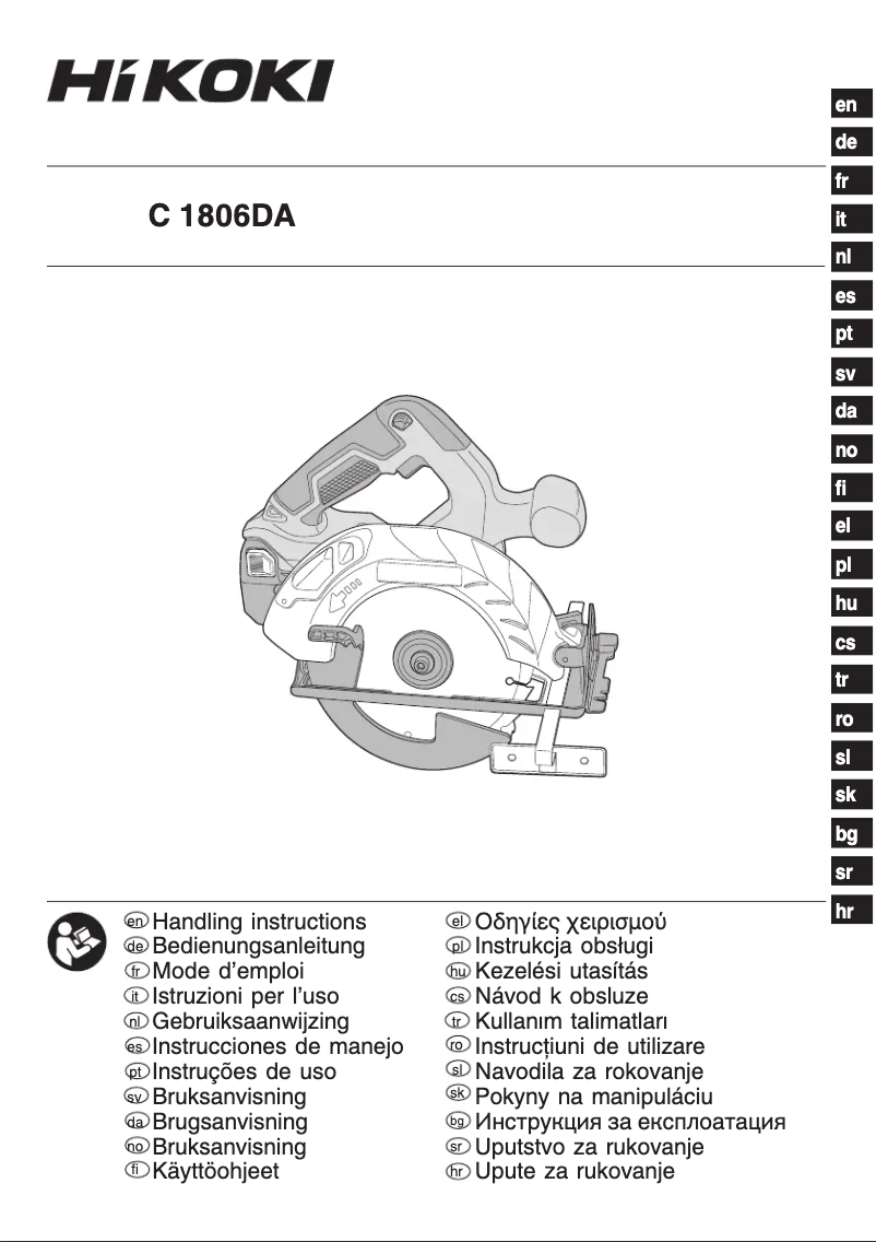 Imagen de la primera página del manual del dispositivo C1806DA