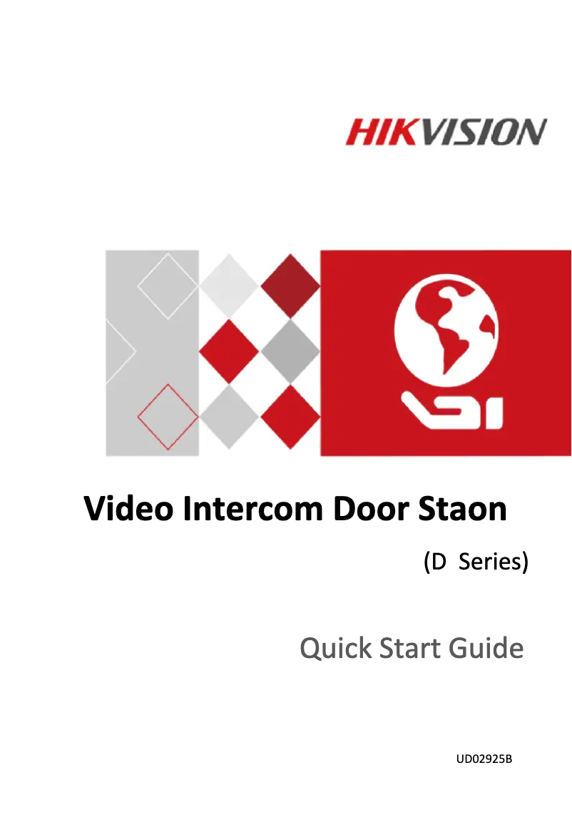 Página nº 1 - Manual de usuario Hikvision DS-KD8102