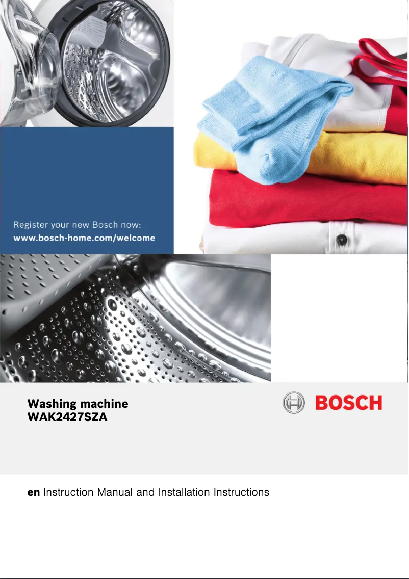 Página 1 del manual Manual de usuario Bosch WAK2427SZA