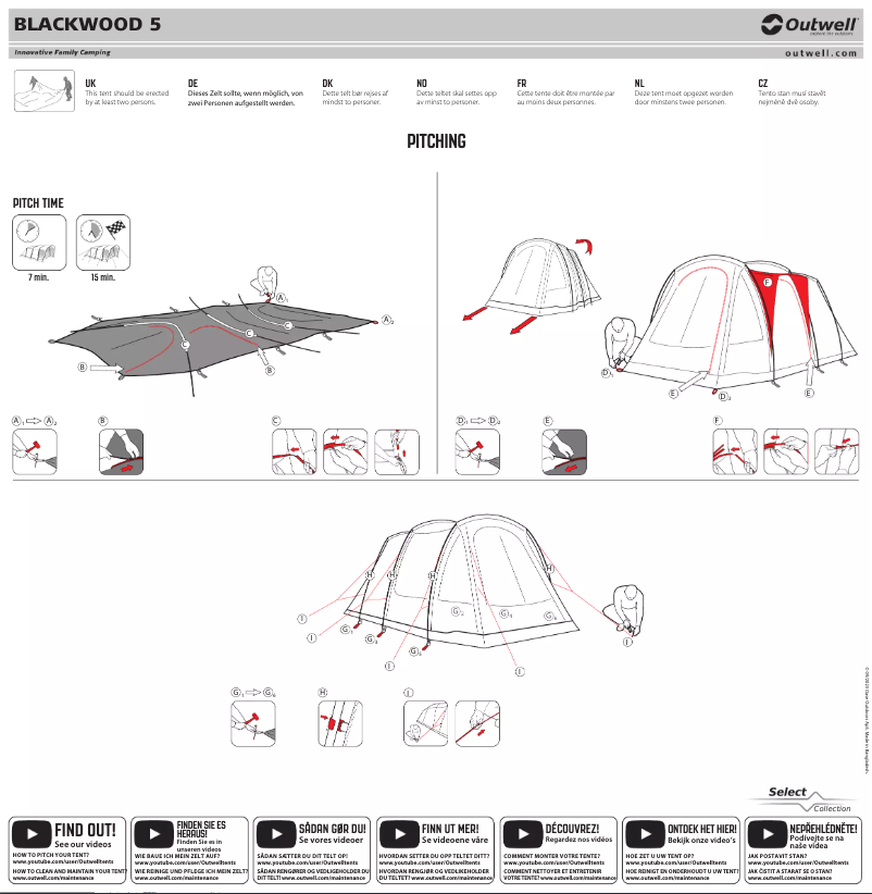 Página 1 del manual Manual de usuario Outwell Blackwood 5