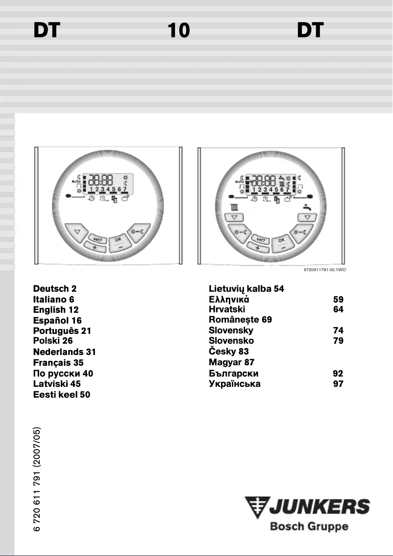 Imagen de la primera página del manual del dispositivo DT20