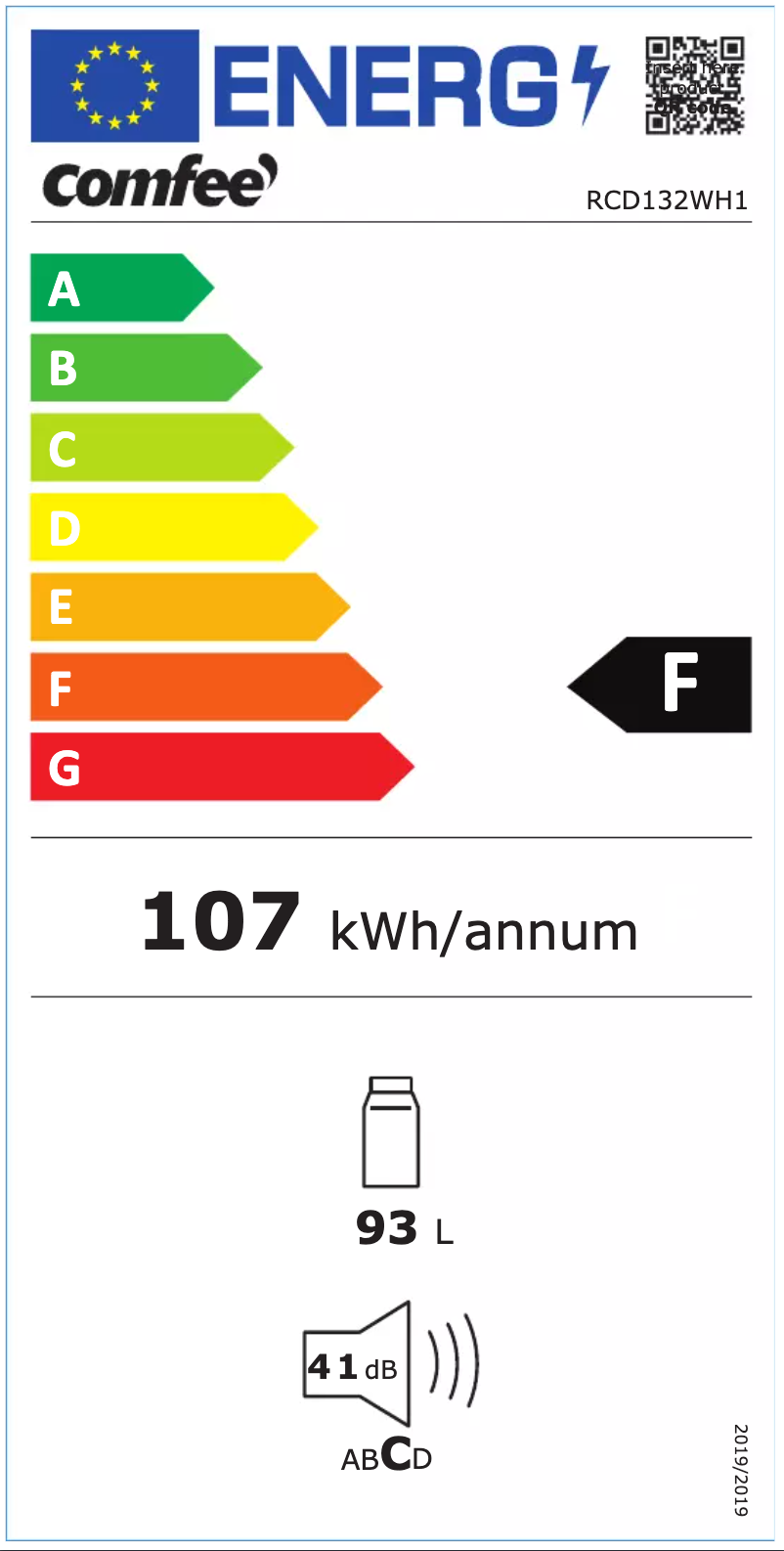 Página 1 del manual Manual de usuario Comfee RCD132WH1