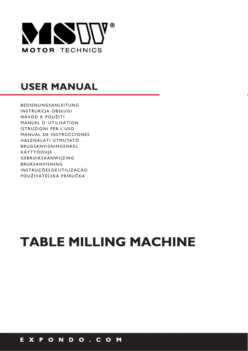 Imagen de la primera página del manual del dispositivo MSW-WOBD-1500Y