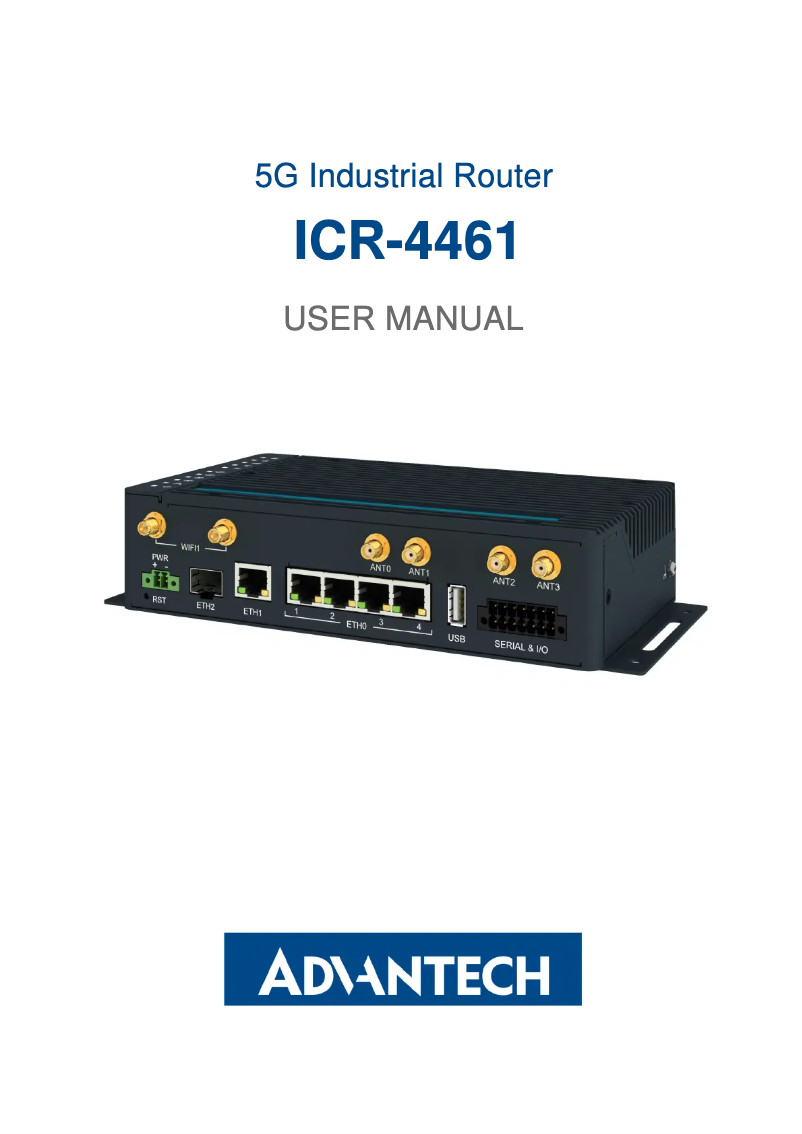 Página 1 del manual Manual de usuario Advantech ICR-4401WS