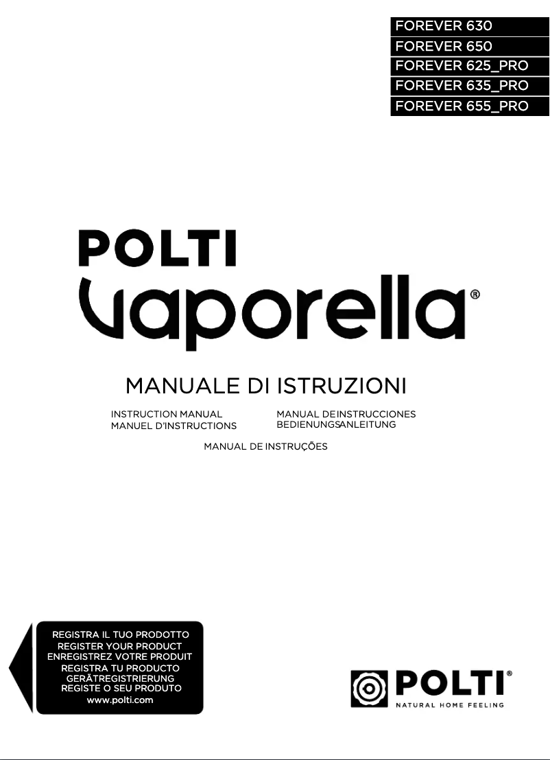 Página 1 del manual Manual de usuario Polti Vaporella Forever 650
