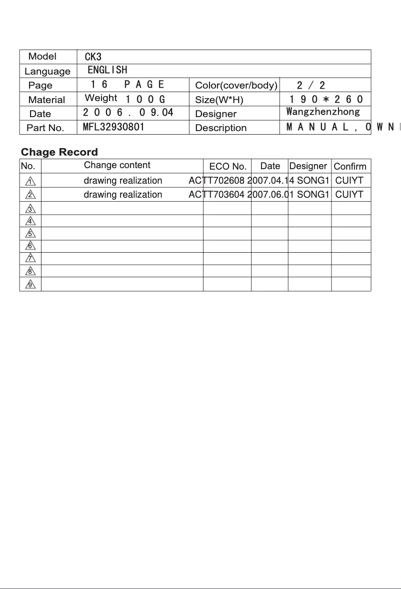 Imagen de la primera página del manual del dispositivo V-CD201HTVQ