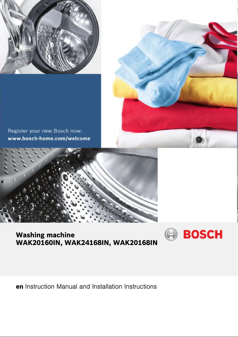Página 1 del manual Manual de usuario Bosch WAK20168IN
