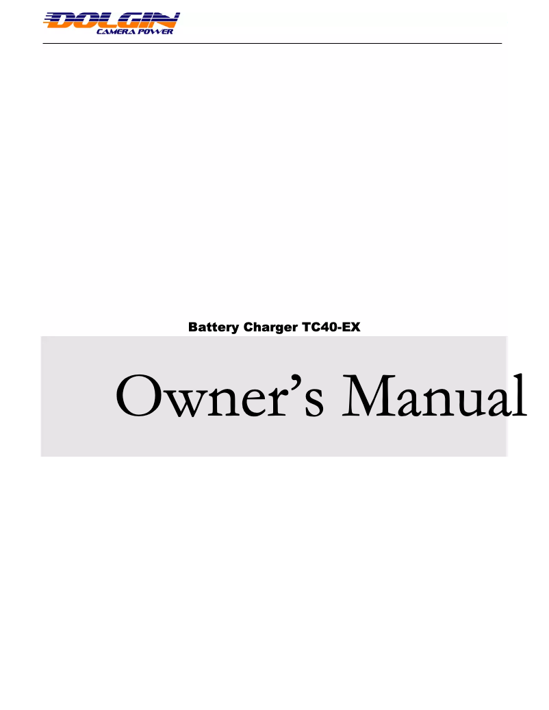 Página nº 1 - Manual de usuario Dolgin TC40-EX