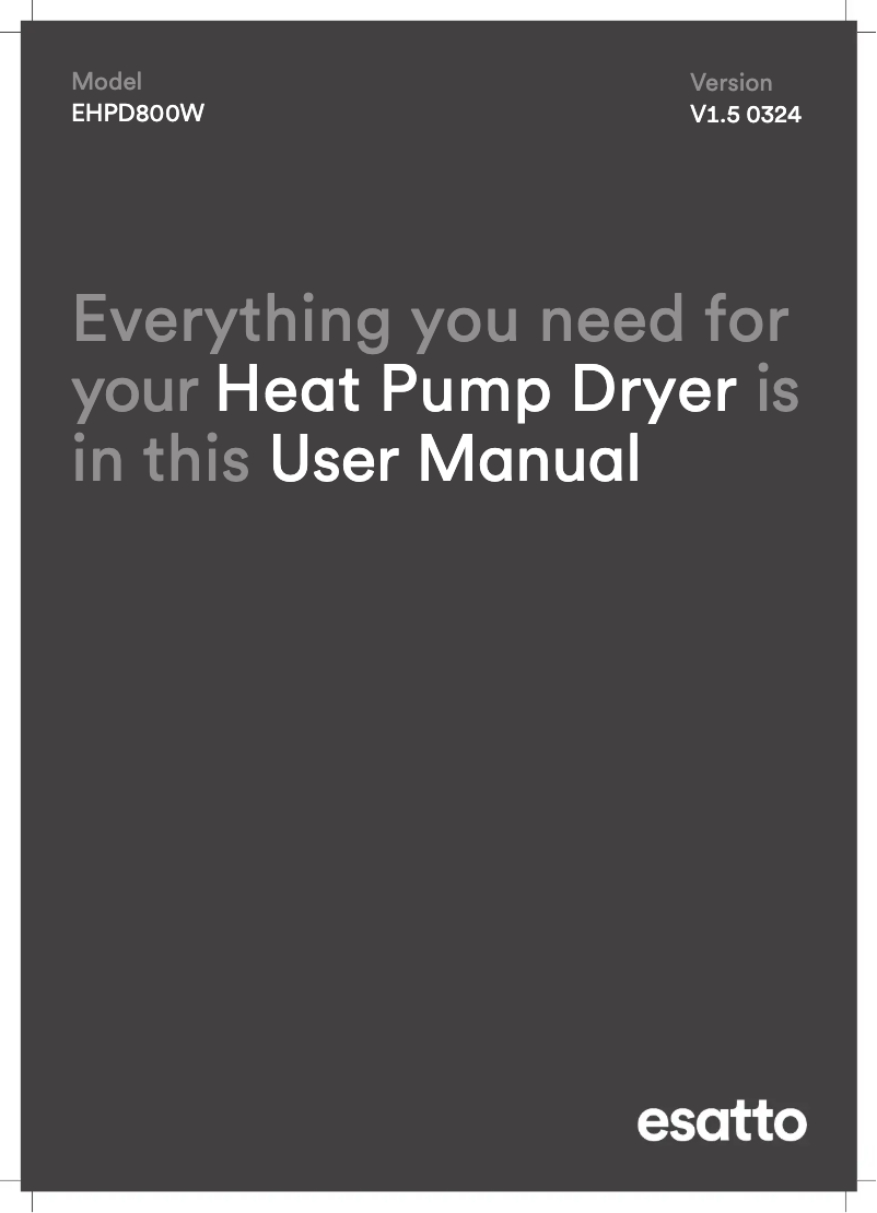Página 1 del manual Manual de usuario Esatto EHPD800W
