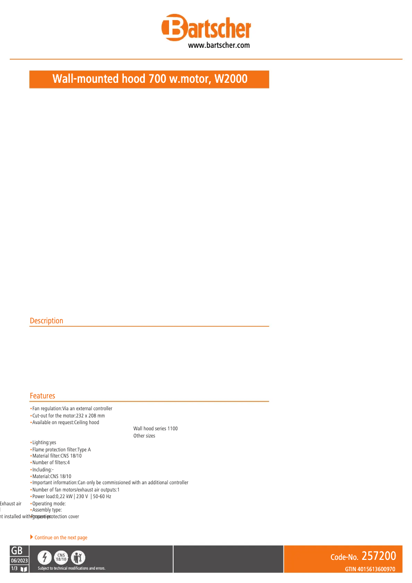 Imagen de la primera página del manual del dispositivo 264200