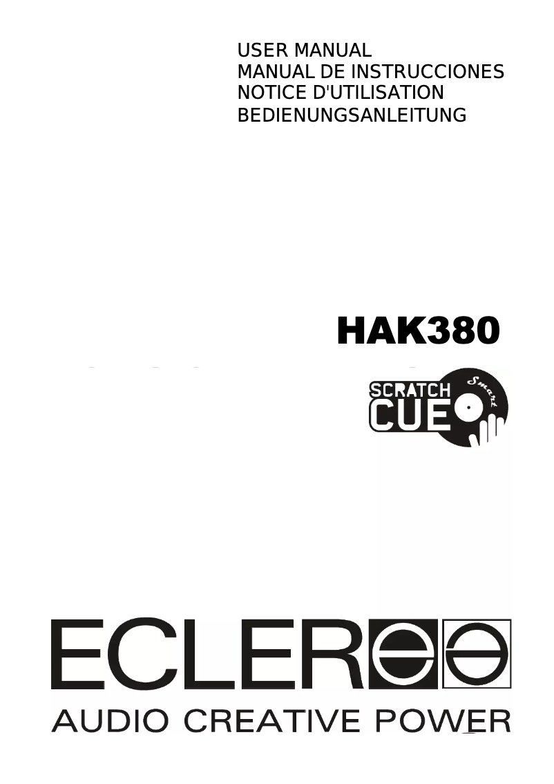 Imagen de la primera página del manual del dispositivo HAK 380