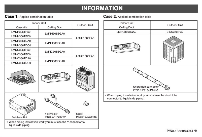 Página nº 1 - Guía de instalación LG LMNH366BGA0