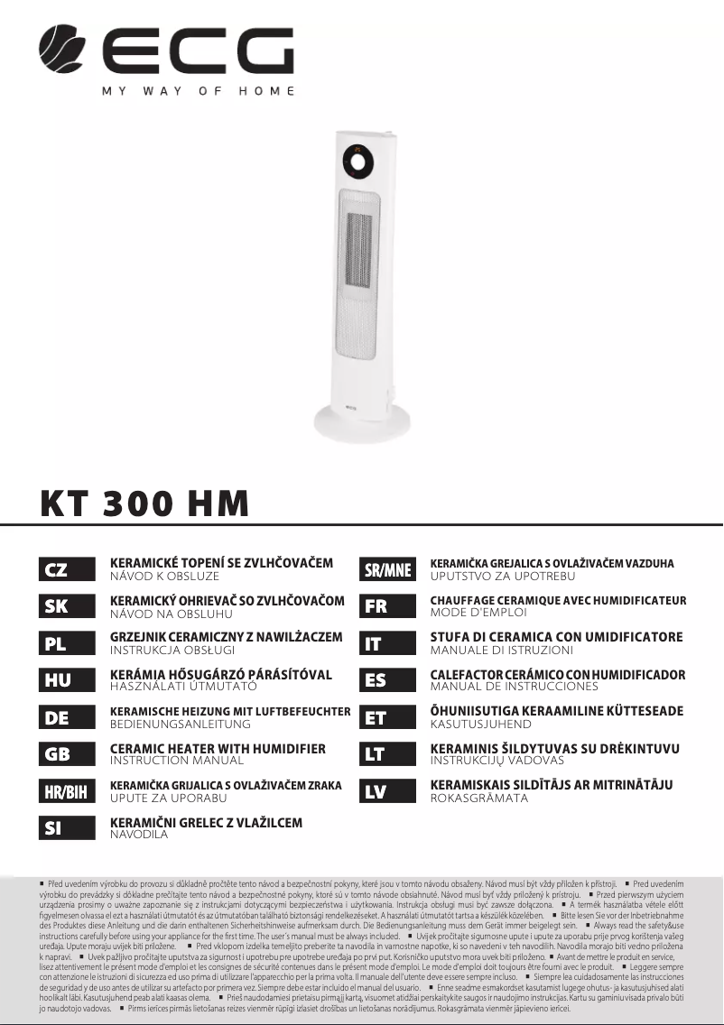 Imagen de la primera página del manual del dispositivo KT 300 HM