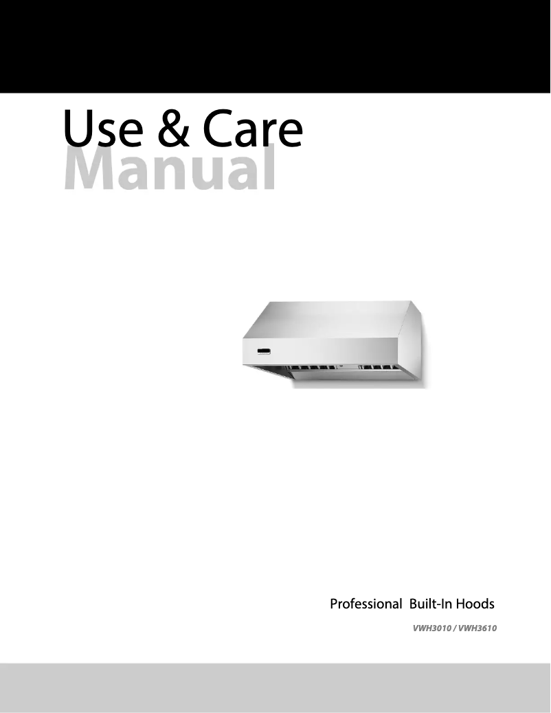 Página 1 del manual Manual de uso y mantenimiento Viking VWH3010RE