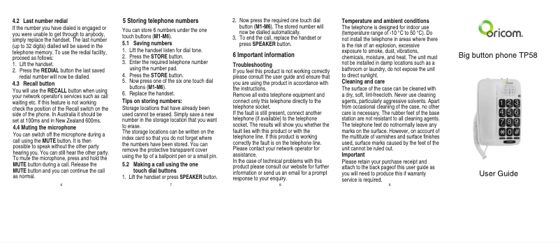 Imagen de la primera página del manual del dispositivo TP5