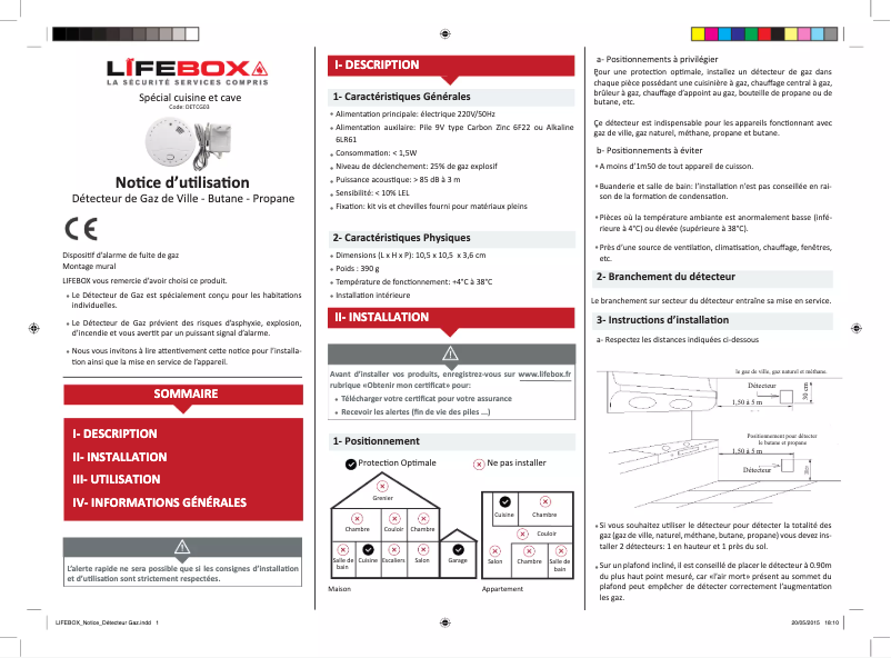 Página 1 del manual Manual de usuario Lifebox DETCG03