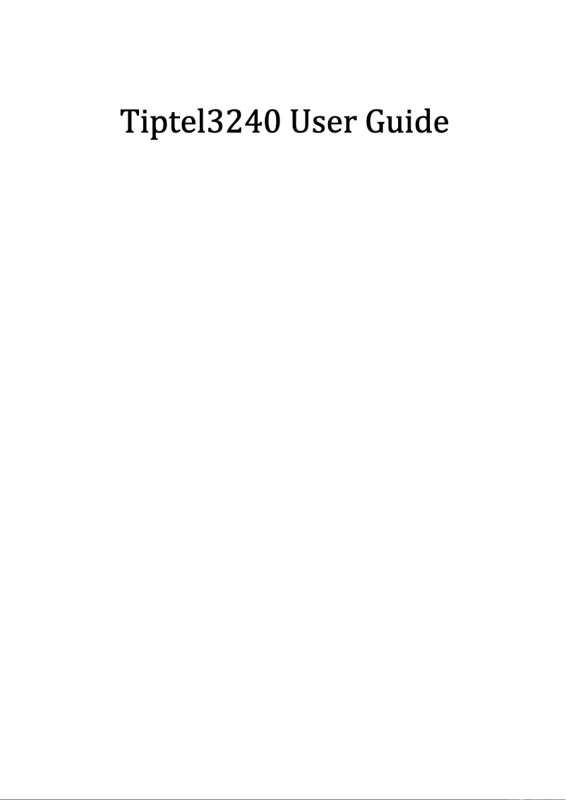 Página 1 del manual Manual de usuario Tiptel 3240