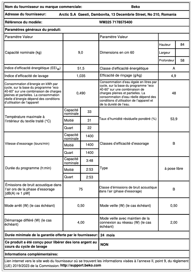 Imagen de la primera página del manual del dispositivo WM325