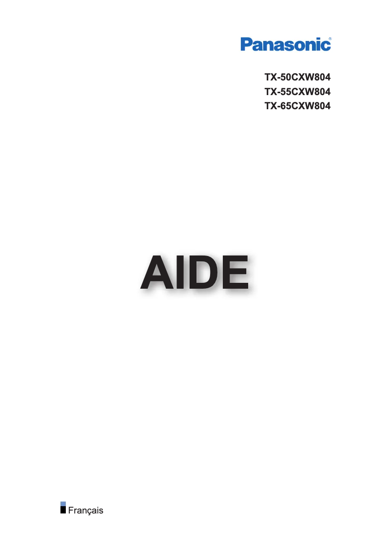 Página 1 del manual Manual de usuario Panasonic Viera TX-65CXW804