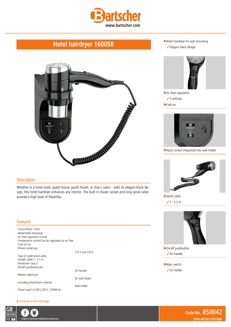 Imagen de la primera página del manual del dispositivo 1600SR