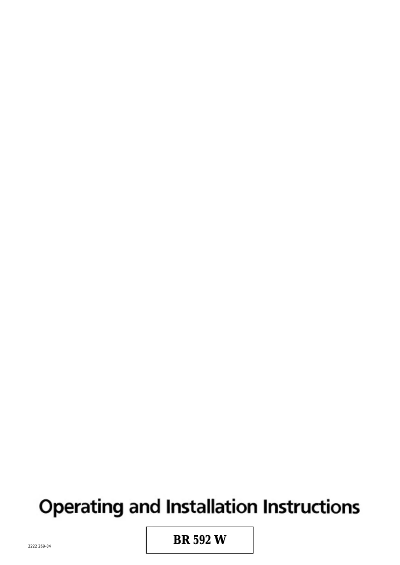 Imagen de la primera página del manual del dispositivo BR592W