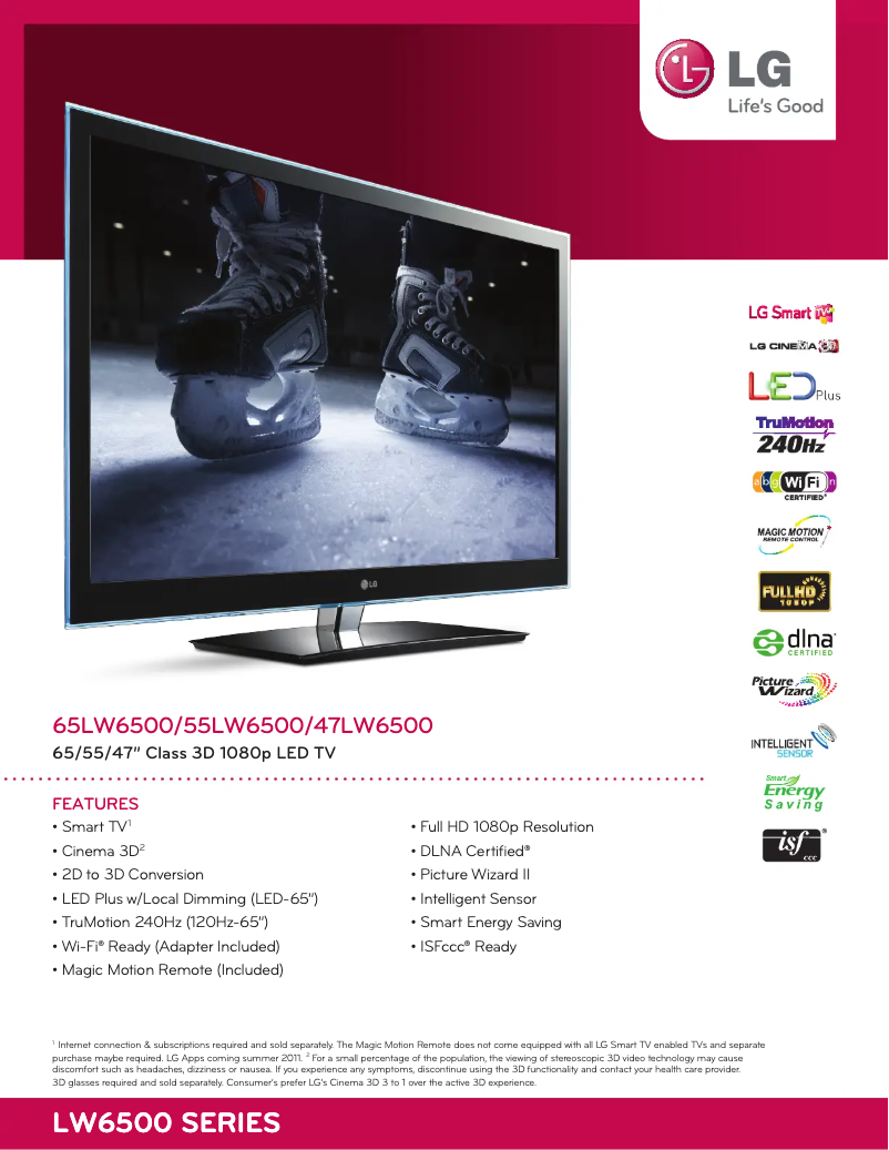 Imagen de la primera página del manual del dispositivo 47LW6500