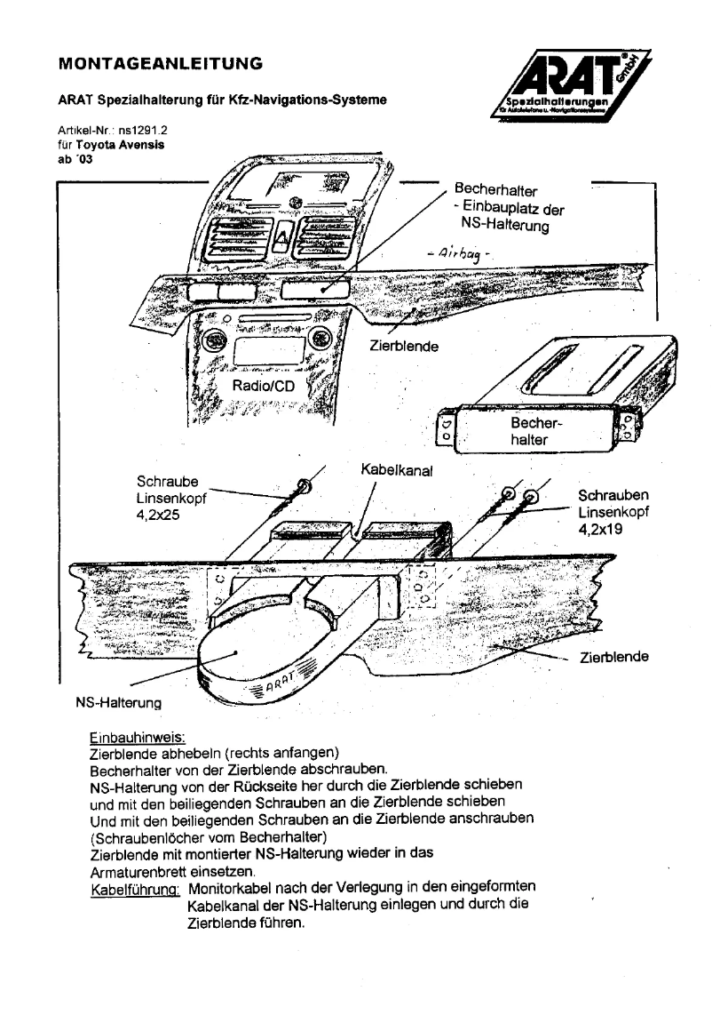 Página 1 del manual Manual de usuario Arat NS1291.2