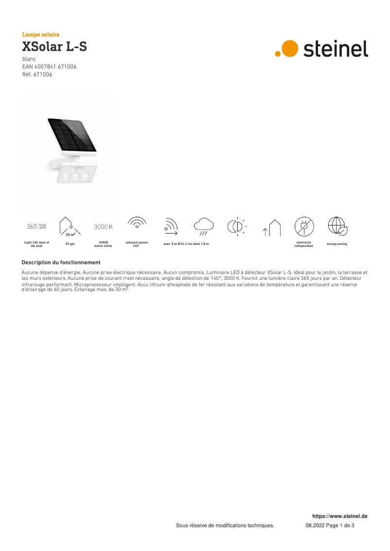 Imagen de la primera página del manual del dispositivo XSolar L