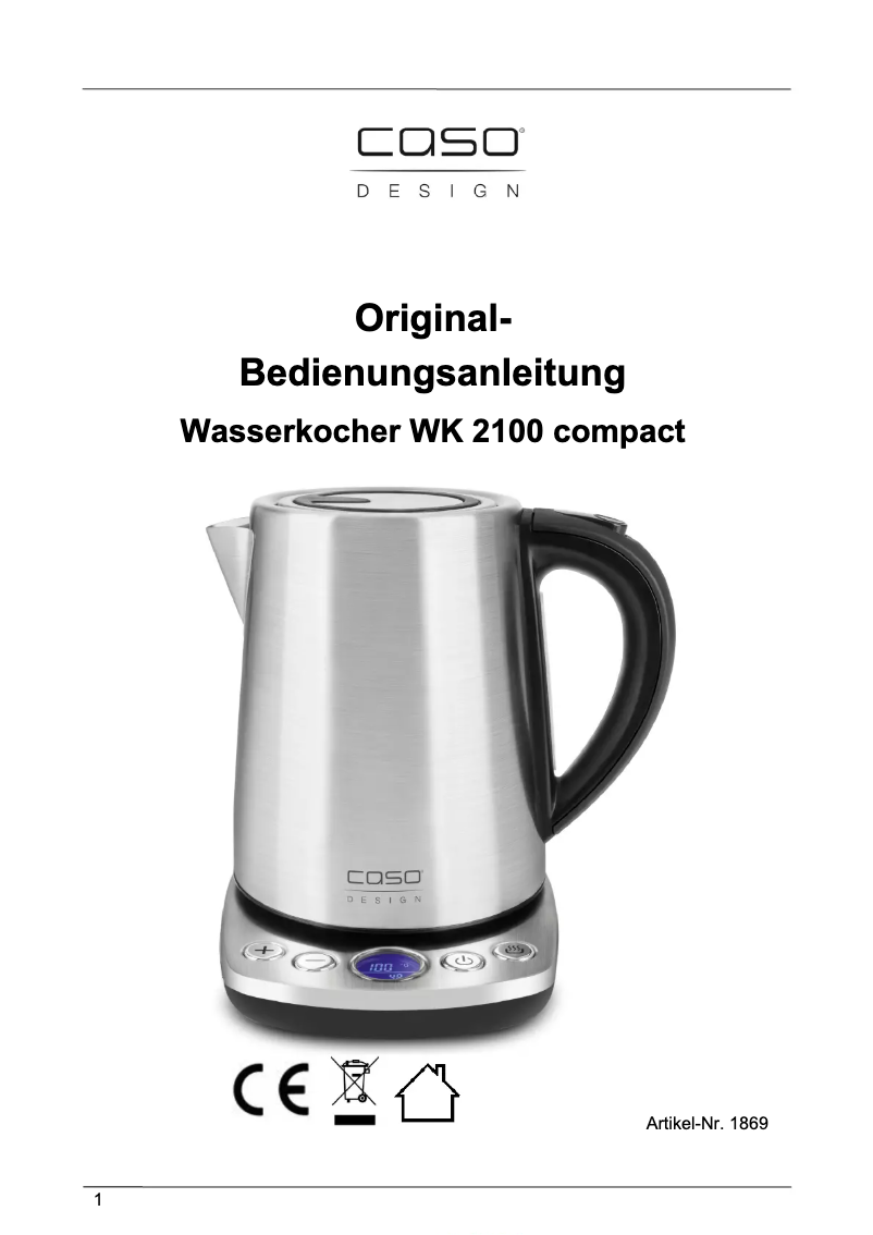 Imagen de la primera página del manual del dispositivo WK2100 compact