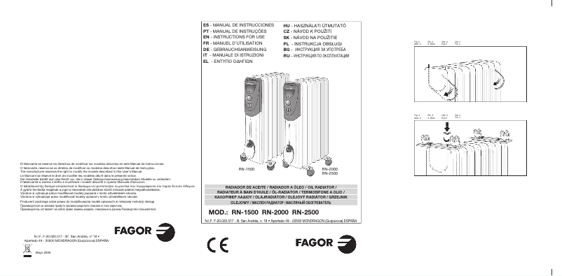 Imagen de la primera página del manual del dispositivo RN-1500