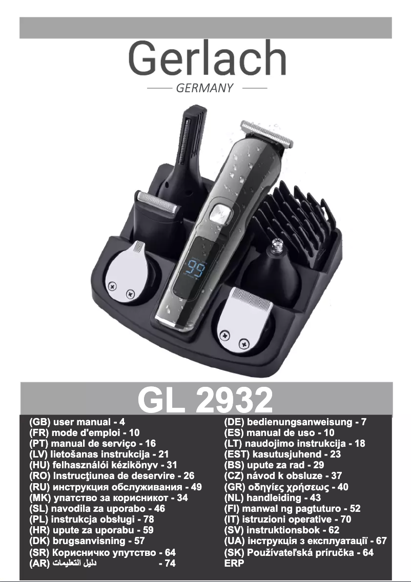 Imagen de la primera página del manual del dispositivo GL 2932