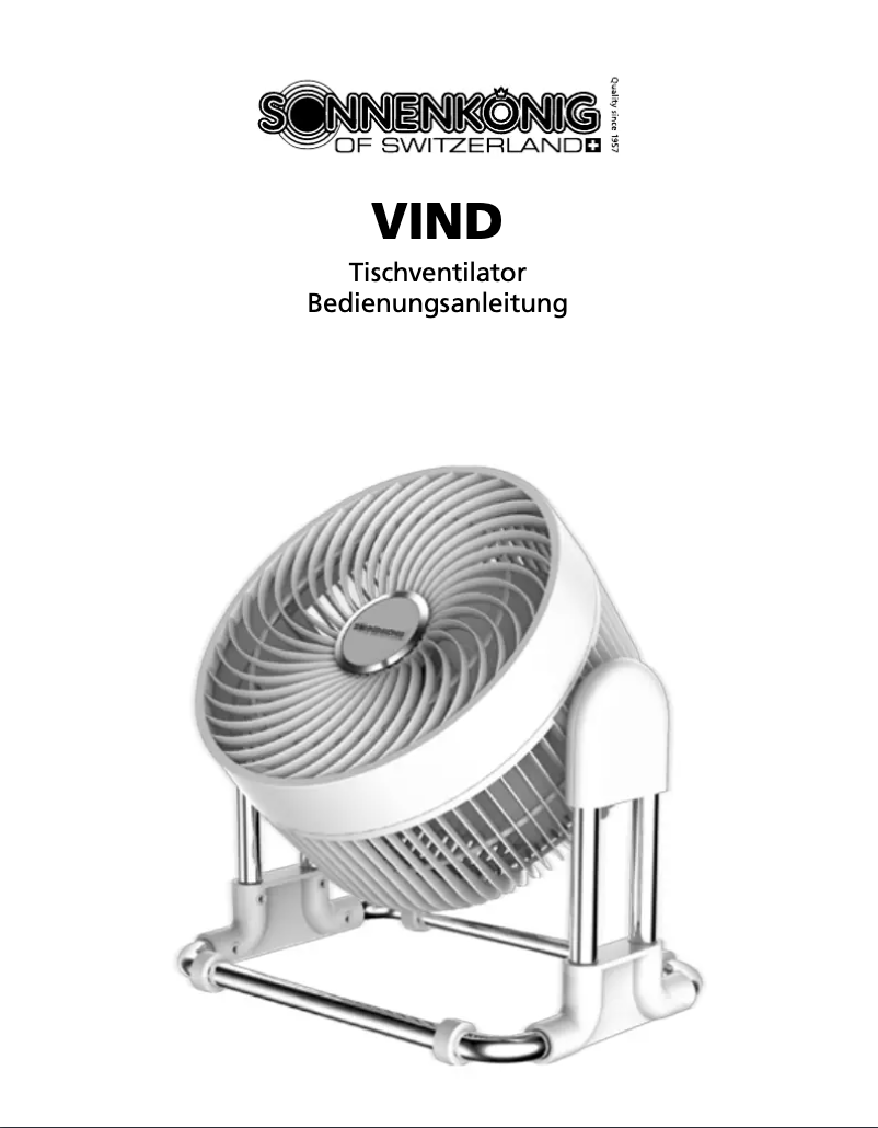 Página 1 del manual Manual de usuario Sonnenkönig Vind