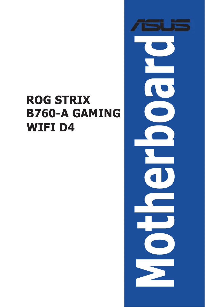 Página 1 del manual Manual de usuario Asus ROG STRIX B760-A GAMING WIFI